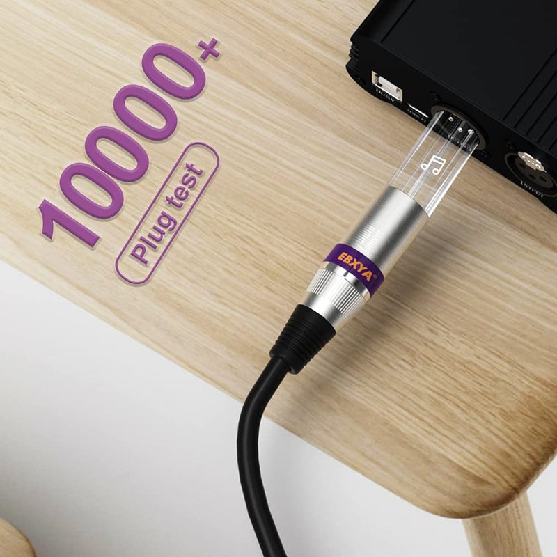 EBXYA موصل EBXYA XLR، 3 دبابيس ذكر وأنثى موصل كابل صوت الميكروفون 10 أزواج ملونة موصلات محول XLR موصل ميكروفون DMX - Image 4